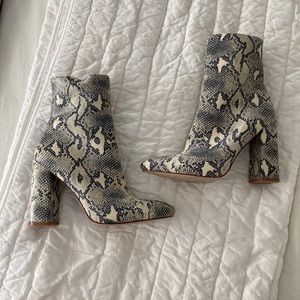 Snakeskin Boots, Size 9